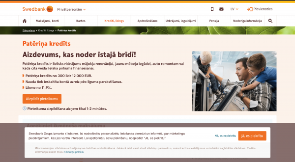 Swedbank - Ondo - Aizdevums līdz 12 000 €