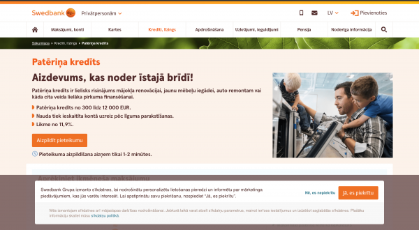 Swedbank pieredze un apspriešana 