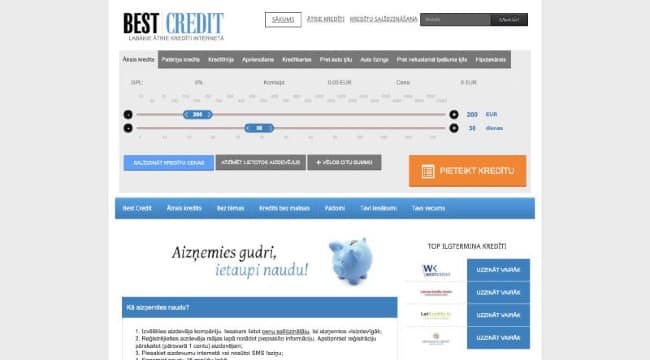 Best Credit pieredze un apsprieŔana