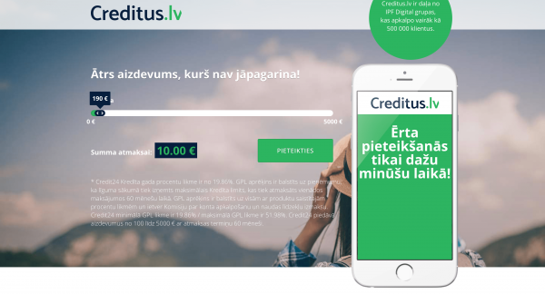Creditus - Aizdevums līdz 5 000 €