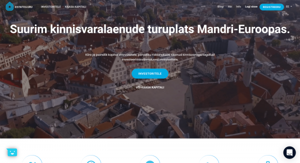 EstateGuru ekrānuzņēmums