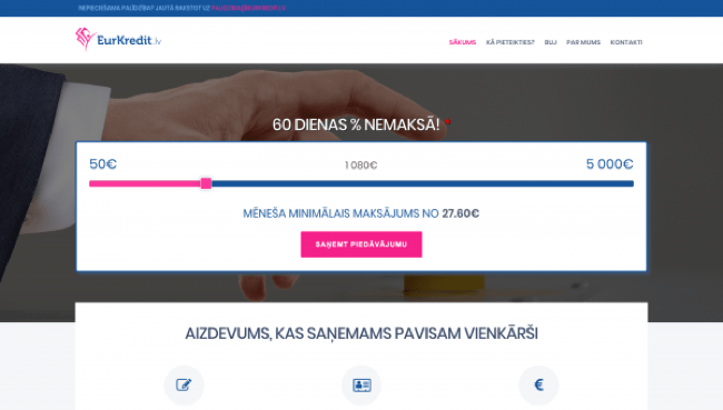 Eurkredit ekrānuzņēmums