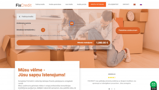 FixCredit pieredze un apspriešana