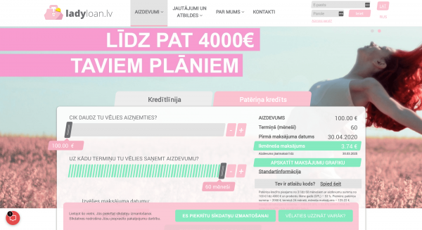 LadyLoan pieredze un apspriešana 