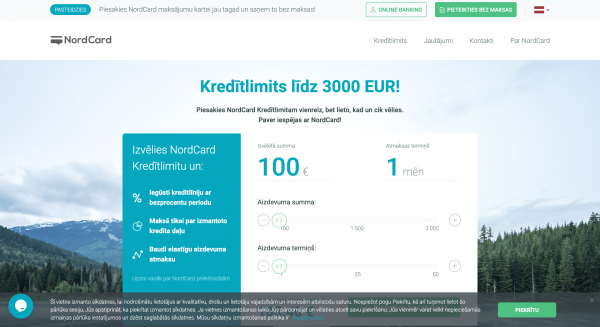 Nordcard - Aizdevums līdz 3 000 €