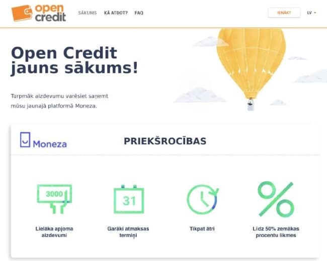 Open Credit: ātrais kredīts līdz 3 000 €