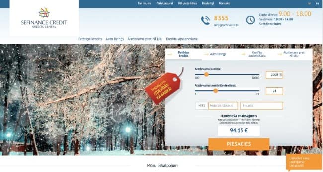 Sefinance Credit pieredze un apspriešana