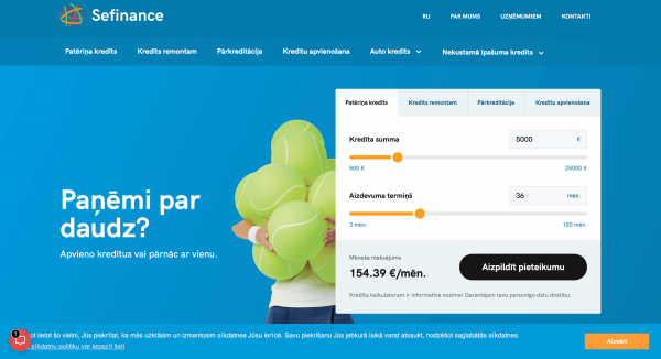 Sefinance Credit - Aizdevums līdz 25 000€