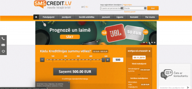 SMScredit pieredze un apspriešana