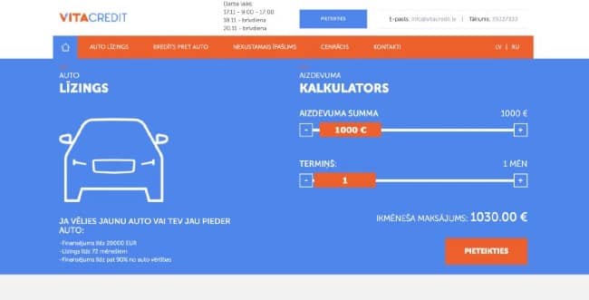 Vita Credit - Aizdevums līdz 20 000 €