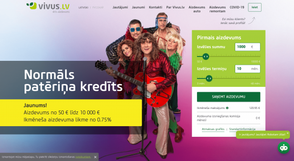 Vivus: ātrais kredīts līdz 10 000 €